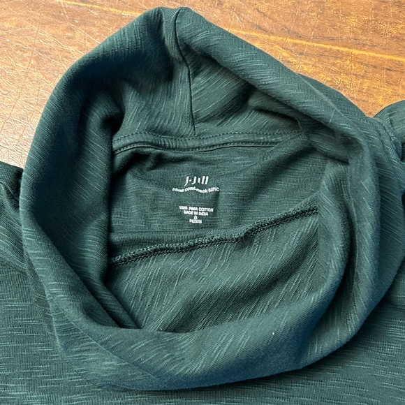 J. Jill Woman’s Olive Cowl Neck Tunic Top Size Small Petite EUC - Picture 5 of 7